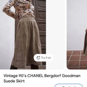 CHANEL Classic Tan A-Line Skirt